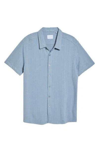 7 Diamonds Napoli Short Sleeve Stretch Shirt In Dusty Blue