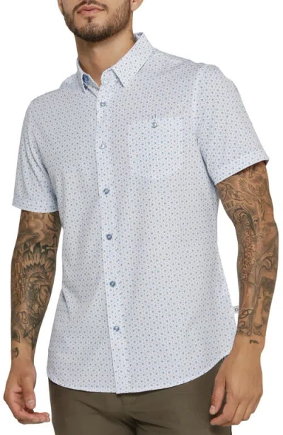 7 Diamonds Ostin Short Sleeve Button-up Shirt In White