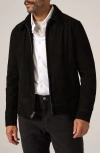 7 Diamonds Outback Front Zip Suede Jacket In Black