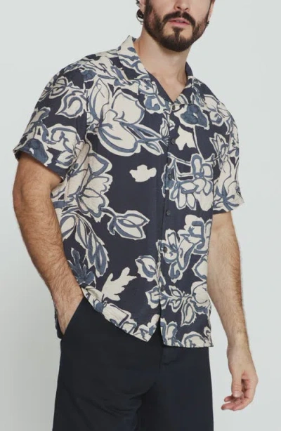 7 Diamonds Saltwood Camp Shirt In Blue
