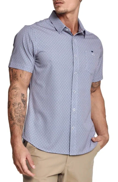 7 Diamonds Santino Short Sleeve Button-up Shirt In Stone Rose