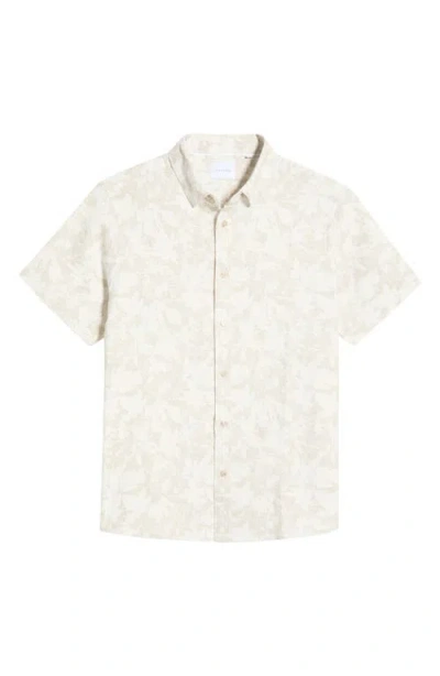 7 Diamonds Silas Short Sleeve Stretch Button-up Shirt In White