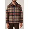 7 Diamonds Townsend Plaid Overshirt In Brown