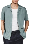 7 Diamonds Vaugh Rib Knit Camp Shirt In Green