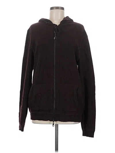 Pre-owned 7 Diamonds Zip Up Hoodie In Brown
