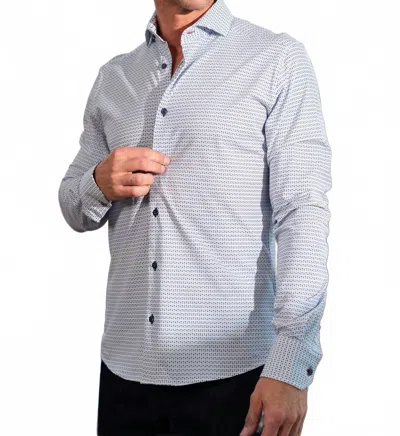 7 Downie St. Amore All Way Stretch Long Sleeve Shirt In Blue