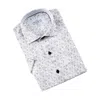 7 Downie St. Men's 765 Short Sleeve Button Down Shirt In Taupe In Gray