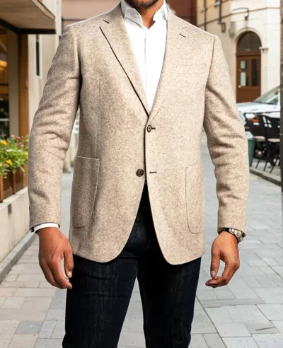 7 Downie St. Men's Brooks Oatmeal Blazer In Neutral