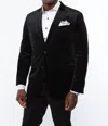 7 Downie St. Men's Exton Solid Dinner Jacket In Black In Black