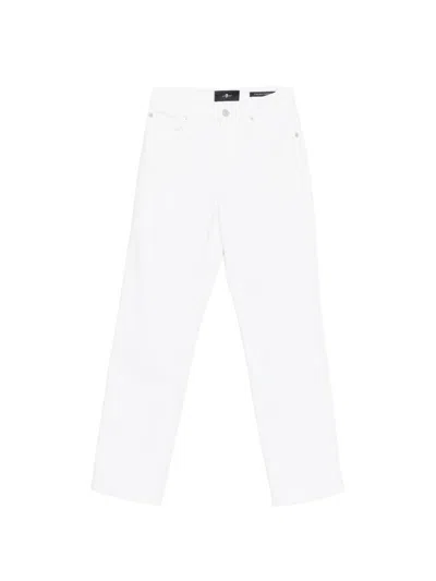 7 For All Man Kind Straight Jeans Calie In White