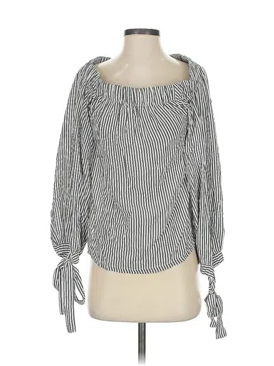 Pre-owned 7 For All Mankind 3/4 Sleeve Blouse In Gray