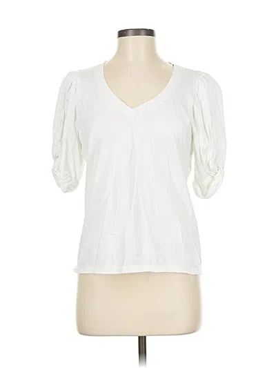 Pre-owned 7 For All Mankind 3/4 Sleeve T-shirt In White