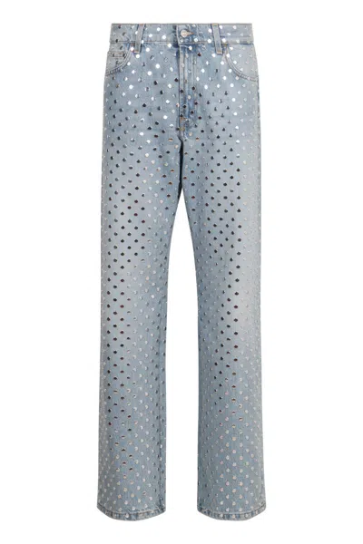7 For All Mankind 5-pocket Straight-leg Jeans In Blue