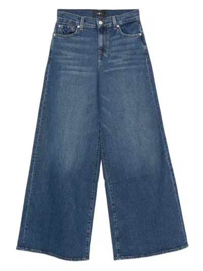 7 FOR ALL MANKIND 7 FOR ALL MAN KIND BLUE FIVE-POCKET STYLING BUTTON FLY