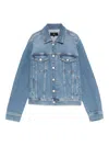 7 For All Mankind Adi Denim Trucker Jacket In Blue