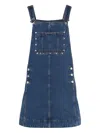 7 For All Mankind Adjustable-strap Denim Dress In Blue