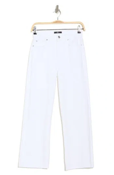 7 For All Mankind Alex Crop Straight Leg Jeans In White