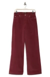 7 For All Mankind Alexa Corduroy Trouser Pants In Oxblood Red