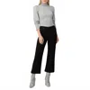 7 For All Mankind Alexa Crop Wide Leg High Waist Jeans In Black Rose In Black