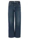 7 For All Mankind Faded Effect Cropped Jeans In Blue