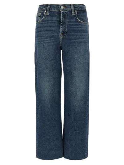 7 FOR ALL MANKIND ALEXA CROPPED JEANS LIGHT BLUE