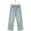 7 For All Mankind Alexa Cropped Raw Hem Wide Leg Jeans In Desert Skycuthm