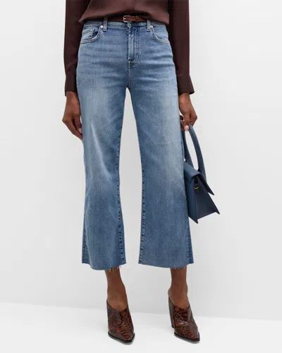 7 For All Mankind Alexa Cropped Wide-leg Jeans In Heidi