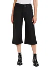 7 FOR ALL MANKIND ALEXA CULOTTE WOMENS CAPRI COATED FLARE JEANS