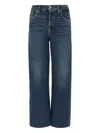 7 For All Mankind Alexa High-waist Frayed Jeans In Blue
