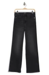 7 For All Mankind Alexa High Waist Wide Leg Jeans In Black