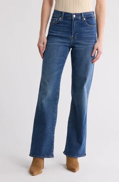 7 For All Mankind Alexa High Waist Wide Leg Jeans In Brown