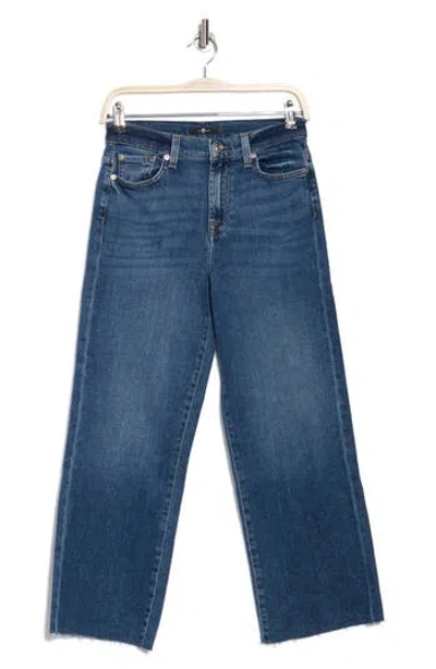 7 For All Mankind Alexa Raw Hem Ankle Crop Jeans In Beida