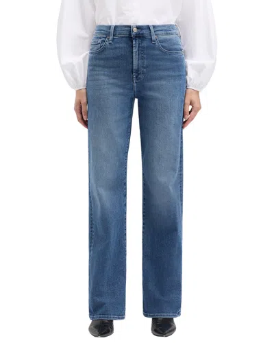 7 For All Mankind Alexa Yorktown Straight Jean In Blue