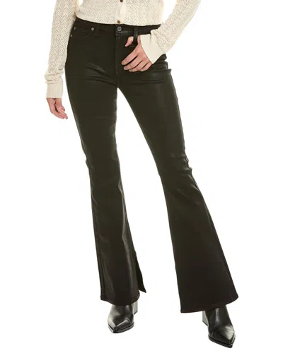7 For All Mankind Ali Coated Black High-waist Flare Jean