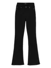 7 For All Mankind Ali Flared Denim Jeans In Black