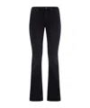 7 For All Mankind Midnight Blue Stretch Denim Bootcut Tailorless Jeans In Black