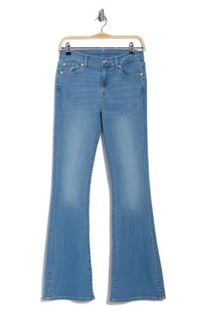 7 For All Mankind Ali Split Hem High Waist Flare Jeans In Marrakech