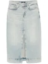 7 For All Mankind Amber Midi Skirt In Clear Blue