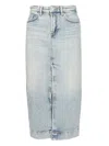 7 For All Mankind Amber Midi Skirt In Clear Blue