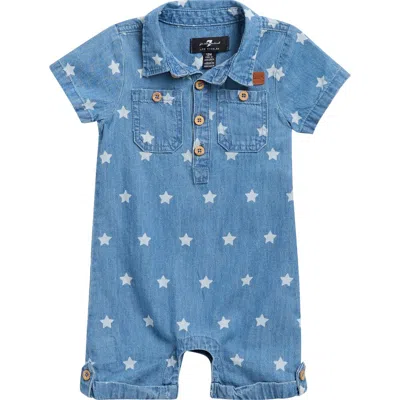 7 For All Mankind Kids'  American Stars Romper In Blue