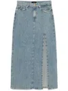 7 For All Mankind Arizona Denim Maxi Skirt Clothing In Blue