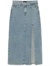 7 For All Mankind Arizona Denim Maxi Skirt Clothing In Blue