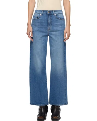 7 For All Mankind Athens Lotta Ankle Wide Leg Jean In Blue
