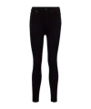 7 For All Mankind Aubrey High-rise Skinny Jeans In Black