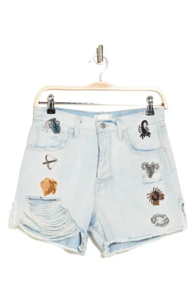 7 For All Mankind Ayla Baggy Cutoff Denim Shorts In Rosemary 1 Dest