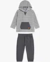7 For All Mankind Baby Boys 2-piece Striped Hoodie And Joggers Set In Multi