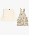 7 For All Mankind Baby Girls 2-piece T-shirt And Jumper Set In Neutral