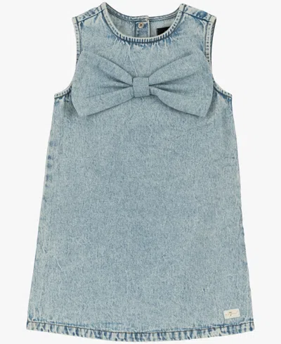 7 For All Mankind Baby Girls' Sleeveless Denim Dress In Blue