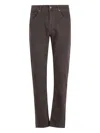 7 For All Mankind Straight-leg Stretch Denim Jeans With Mid-rise Fit In Brown