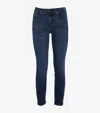 7 For All Mankind Bair Ankle Skinny Mid-rise Jeans In Blue